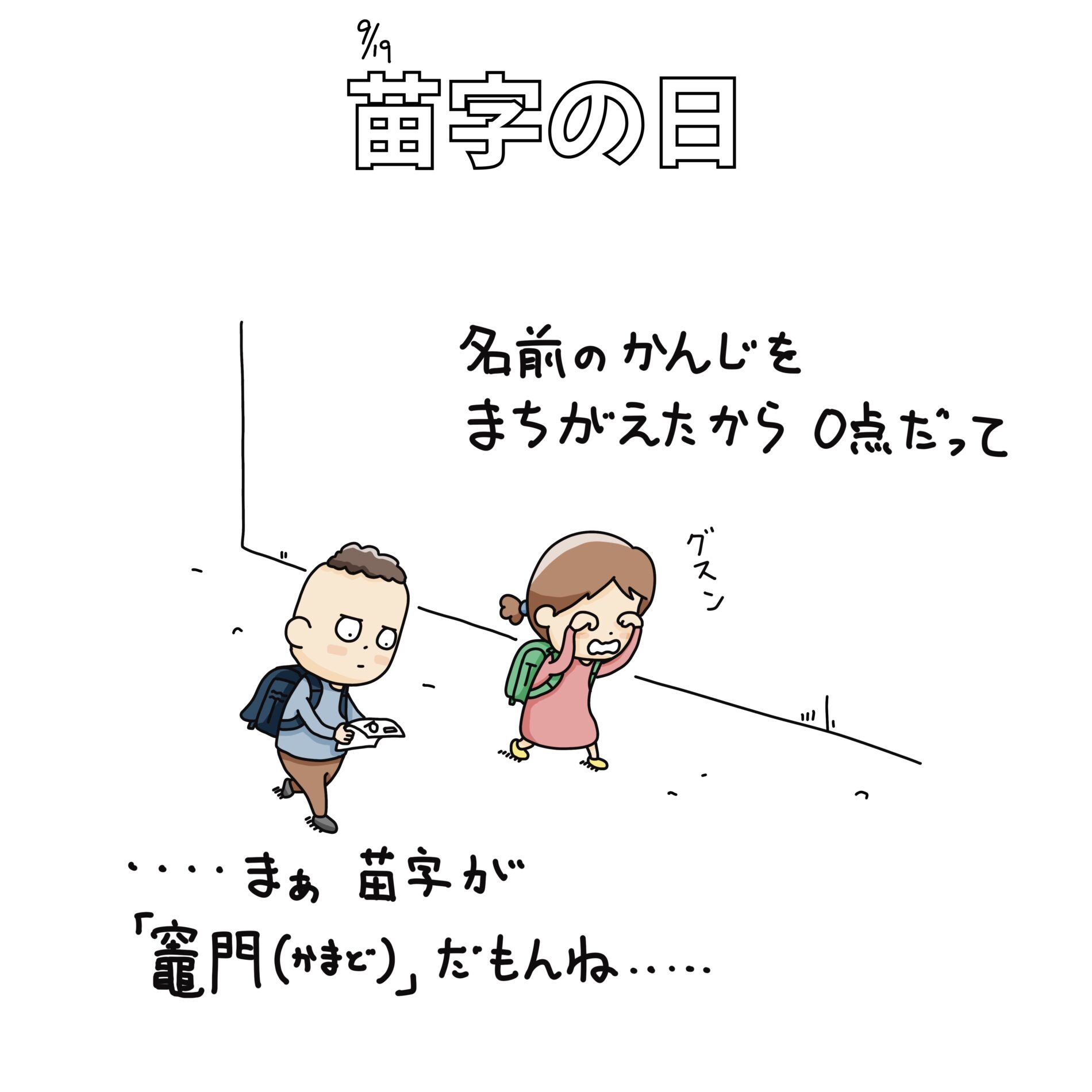 9/19：苗字の日